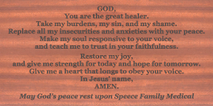 Speece Family Dental Prayer